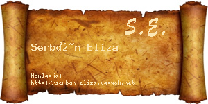 Serbán Eliza névjegykártya